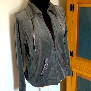 Activeology  Jacket Velvet feel with satin trim with Bling Luke new! Mediym